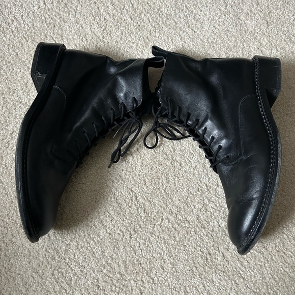 Vince Black Leather Lace Up Boots Size 10 main image 6